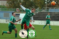 2017-10-21 Hoyerswerdaer FC II in grün - SG Nebelschütz in rot 1:1 Foto: Werner Müller