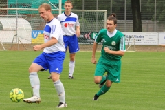 2017-09-15 
Kreisliga 
Hoyerswedaer FC II in grün 
- 
SG Crostwitz II in blau weiß 
5:2
Foto: Werner Müller