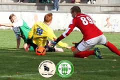 2017-10-21 Hoyerswerdaer FC I in grün - SC 1911 Großröhrsdorf in gelb 0:1 Foto: Werner Müller