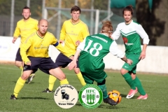 2017-10-21 Hoyerswerdaer FC I in grün - SC 1911 Großröhrsdorf in gelb 0:1 Foto: Werner Müller