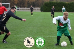 2017-11-12 Kreisoberliga DJK Sokol Ralbitz in schwarz - Hoyerswerdaer FC in grün 1:1 Foto: Werner Müller
