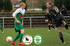2017-11-12 Kreisoberliga DJK Sokol Ralbitz in schwarz - Hoyerswerdaer FC in grün 1:1 Foto: Werner Müller