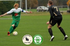 2017-11-12 Kreisoberliga DJK Sokol Ralbitz in schwarz - Hoyerswerdaer FC in grün 1:1 Foto: Werner Müller
