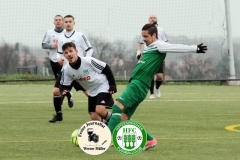 2017-11-25 Achtelpokalfinale SV Bautzen II in weiß - Hoyerswerdaer FC in grün 1:9 Foto: Werner Müller