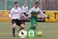 2017-11-25 Achtelpokalfinale SV Bautzen II in weiß - Hoyerswerdaer FC in grün 1:9 Foto: Werner Müller