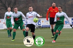 2017-11-25 Achtelpokalfinale SV Bautzen II in weiß - Hoyerswerdaer FC in grün 1:9 Foto: Werner Müller