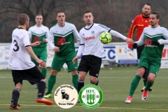 2017-11-25 Achtelpokalfinale SV Bautzen II in weiß - Hoyerswerdaer FC in grün 1:9 Foto: Werner Müller