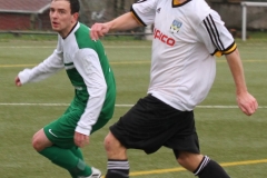 2017-11-25 Achtelpokalfinale SV Bautzen II in weiß - Hoyerswerdaer FC in grün 1:9 Foto: Werner Müller