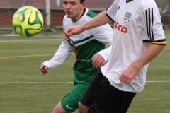 2017-11-25 Achtelpokalfinale SV Bautzen II in weiß - Hoyerswerdaer FC in grün 1:9 Foto: Werner Müller