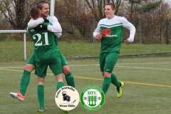 2017-11-25 Achtelpokalfinale SV Bautzen II in weiß - Hoyerswerdaer FC in grün 1:9 Foto: Werner Müller