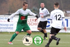 2017-11-25 Achtelpokalfinale SV Bautzen II in weiß - Hoyerswerdaer FC in grün 1:9 Foto: Werner Müller
