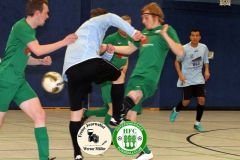 2018-01-07 S- mobil Cup des SV Einheit Kamenz Spiel LSV Neustadt /Spree in blau gegen Hoyerswerdaer FC in grün 0:2 Foto: Werner Müller
