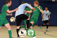 2018-01-07 S- mobil Cup des SV Einheit Kamenz Spiel LSV Neustadt /Spree in blau gegen Hoyerswerdaer FC in grün 0:2 Foto: Werner Müller