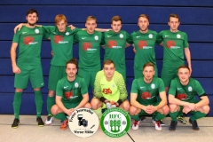 2018-01-07 S- mobil Cup des SV Einheit Kamenz Spiel LSV Neustadt /Spree in blau gegen Hoyerswerdaer FC in grün 0:2 Foto: Werner Müller