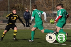 2018-02-24
Kreisoberliga 
Hoyerswerdaer FC II  in grün
-
SV Laubusch in schwarz gelb
2:2 (1:1)
Foto: Werner Müller