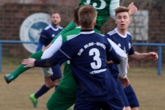 2018-03-10 
Kreisoberliga 
DJK Blau Weiß Wittichenau in blau 
-
 Hoyerswerdaer FC in grün 
0:1 (0:0)
Foto: Werner Müller