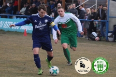 2018-03-10 
Kreisoberliga 
DJK Blau Weiß Wittichenau in blau 
-
 Hoyerswerdaer FC in grün 
0:1 (0:0)
Foto: Werner Müller