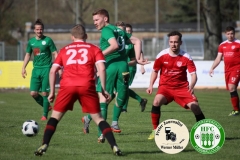2018-04-14  
Hoyerswerdaer FC in grün
-
 SG Motor Cunewalde in rot 
2:0 (1:0)
Foto: Werner Müller