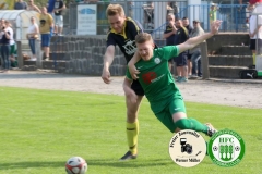 2018-04-21
SC 1911 Großröhrsdorf in schwarz
-
 Hoyerswerda FC in grün 
1:1
 Foto: Werner Müller