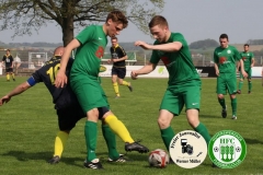 2018-04-21
SC 1911 Großröhrsdorf in schwarz
-
 Hoyerswerda FC in grün 
1:1
 Foto: Werner Müller