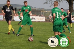 2018-04-21
SC 1911 Großröhrsdorf in schwarz
-
 Hoyerswerda FC in grün 
1:1
 Foto: Werner Müller