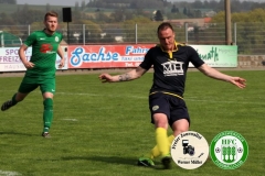 2018-04-21
SC 1911 Großröhrsdorf in schwarz
-
 Hoyerswerda FC in grün 
1:1
 Foto: Werner Müller