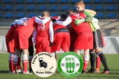 2018-11-17 
Kreisoberliga 
Hoyerserdaer FC I in rot 
 -
SG Großnaundorf in schwarz
3:1 
Foto: Werner Müller