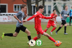 2022-03-26 
Pokalspiel B- Jun 
Hoyerswerdaer FC in rot
- 
RB Leipzig in grau 
0:11 (0:5) 
Foto: Werner Müller