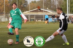2017-11-04 HFC II in grün - SV Zeißig II in weiß 2:0 Foto: Werner Müller