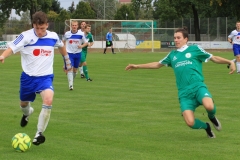 2017-09-15 
Kreisliga 
Hoyerswedaer FC II in grün 
- 
SG Crostwitz II in blau weiß 
5:2
Foto: Werner Müller