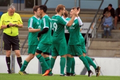 2017-09-15 
Kreisliga 
Hoyerswedaer FC II in grün 
- 
SG Crostwitz II in blau weiß 
5:2
Foto: Werner Müller